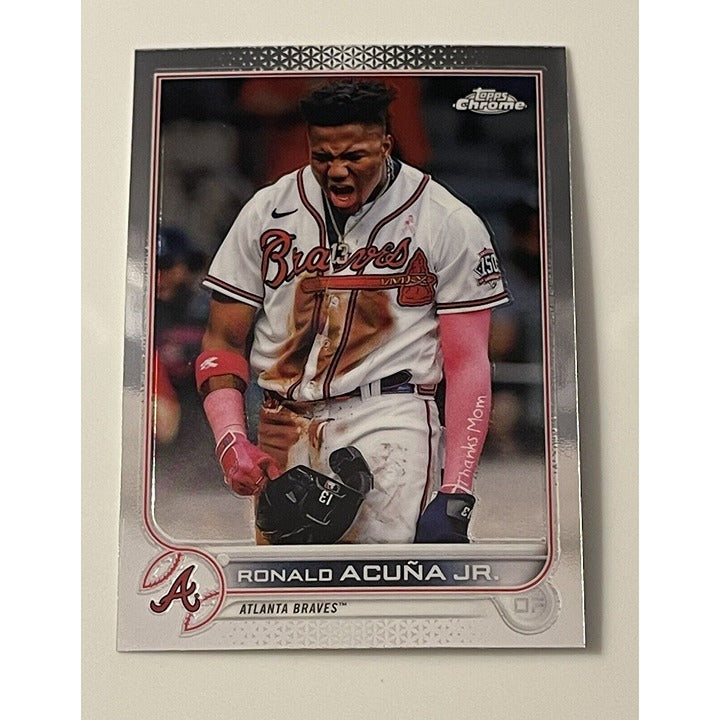 Ronald Acuna Jr. 2022 Topps Chrome Card #165 MLB Braves WS Champion - 1st 30/60!