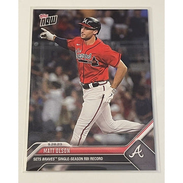 2023 Topps NOW Matt Olson* Card #932 MLB Atlanta Braves Single-Season RBI Record