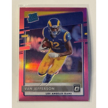 Van Jefferson RC* 2020 Panini Donruss Optic - Rated Rookies Holo Prizm Card #176
