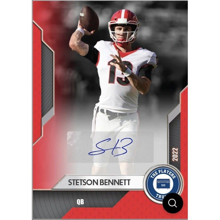 Stetson Bennett* RC Red Auto #49/60 - 2022 Players Trunk - UGA Bulldogs/NFL Rams