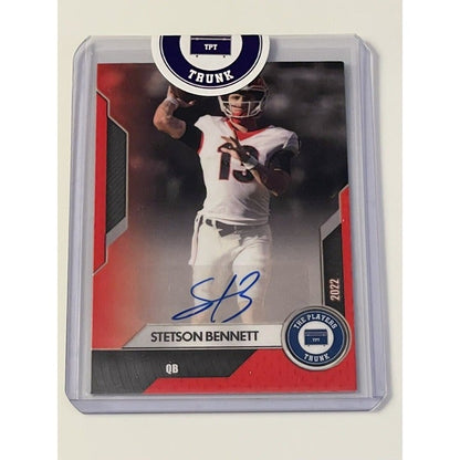 Stetson Bennett* RC Red Auto #49/60 - 2022 Players Trunk - UGA Bulldogs/NFL Rams
