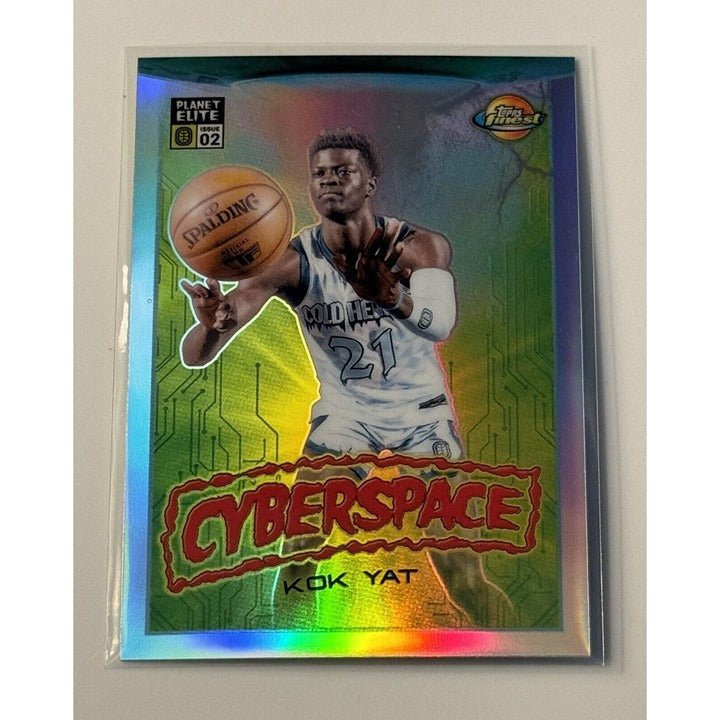 2022-23 Topps Finest OTE Kok Yat Cyberspace RC Refractor Iowa Wolves Card PE2-8*