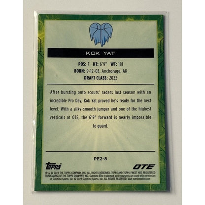 2022-23 Topps Finest OTE Kok Yat Cyberspace RC Refractor Iowa Wolves Card PE2-8*