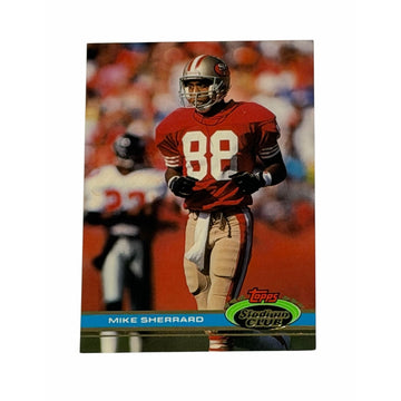 Vintage Mike Sherrard 1991 Topps Stadium Club #278 NFL San Francisco 49ers