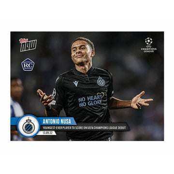 1698 Printed RC Antonio Nusa 2022 Topps NOW #20 Rookie Futbol Card NM Norway