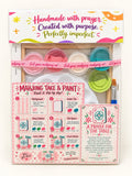 MAHJONG The Painted Prayer Take and Paint DIY Canvas Kit contents