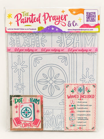MAHJONG The Painted Prayer Take and Paint DIY Canvas Kit front