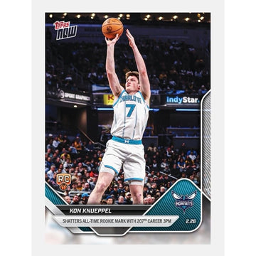 Kon Knueppel RC 2025-26 NBA Topps NOW Card #184 Duke Blue Devils NBA Hornets