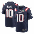 Drake Maye New England Patriots authentic NFL Super Bowl jersey size large Nike