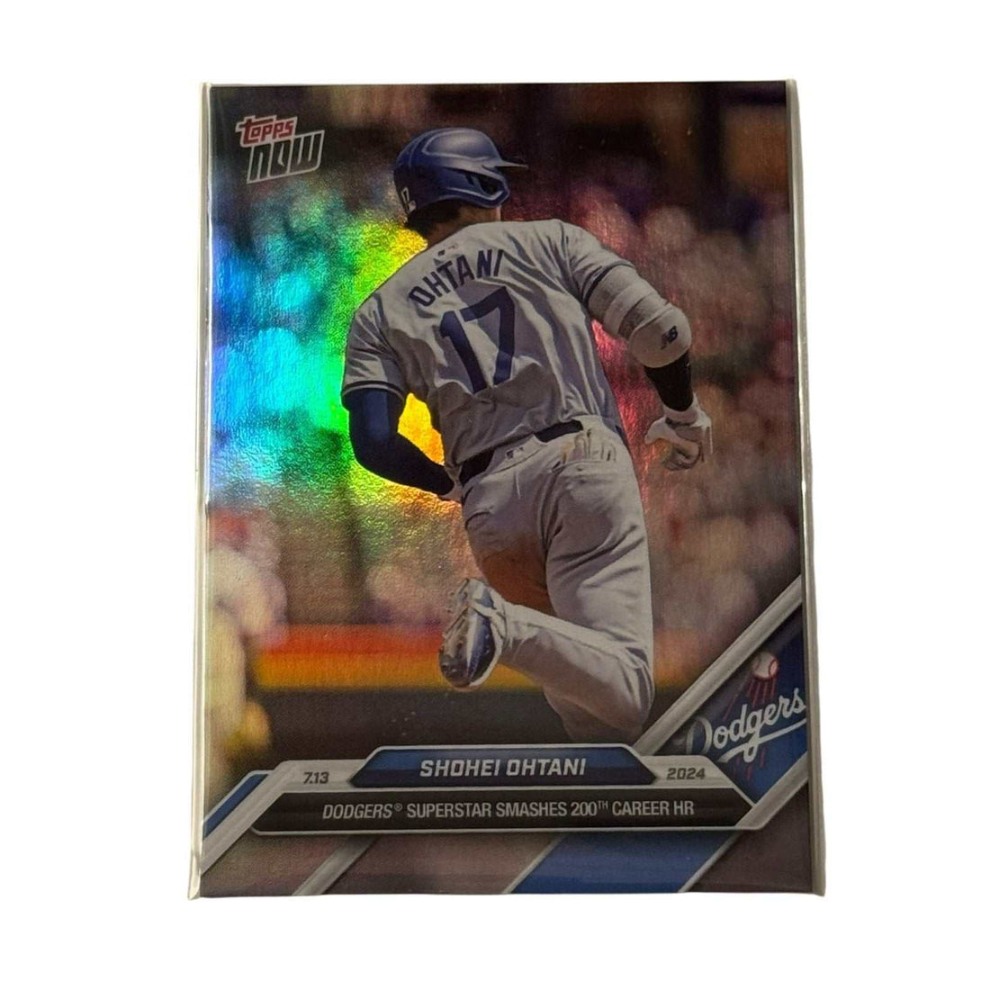 Shohei Ohtani 2024 Topps Now Dodgers 200th HR Super SP Refractor baseball card