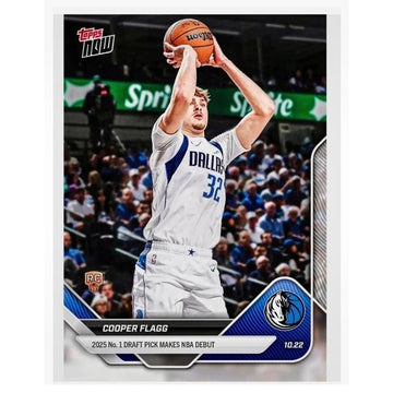 2025 Topps NOW Cooper Flagg RC NBA Debut Dallas Mavericks Basketball Card 6