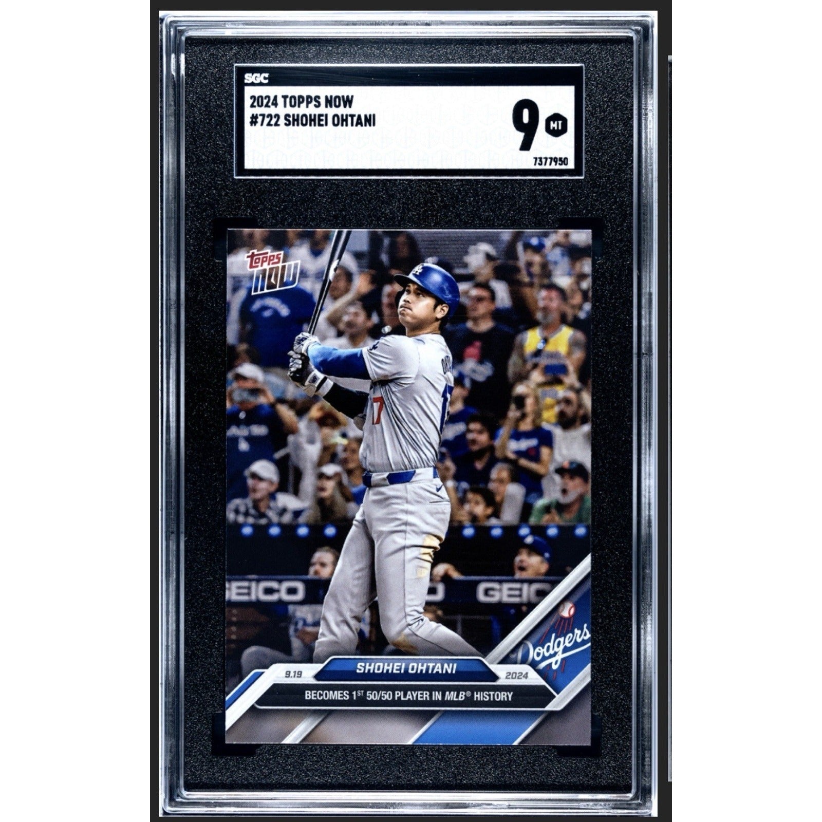 2024 Topps Now SHOHEI OHTANI #722 1st 50/50 Player In History LA Dodgers - SGC 9