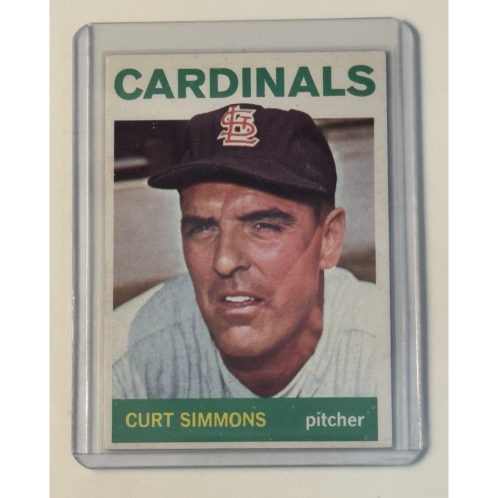 1964 Topps Baseball #385 Curt Simmons - MLB St Lois Cardinals VG- Very Good - EX