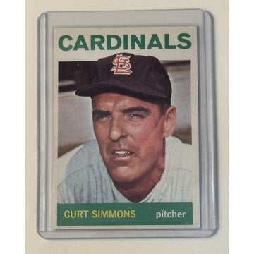 1964 Topps Baseball #385 Curt Simmons - MLB St Lois Cardinals VG- Very Good - EX