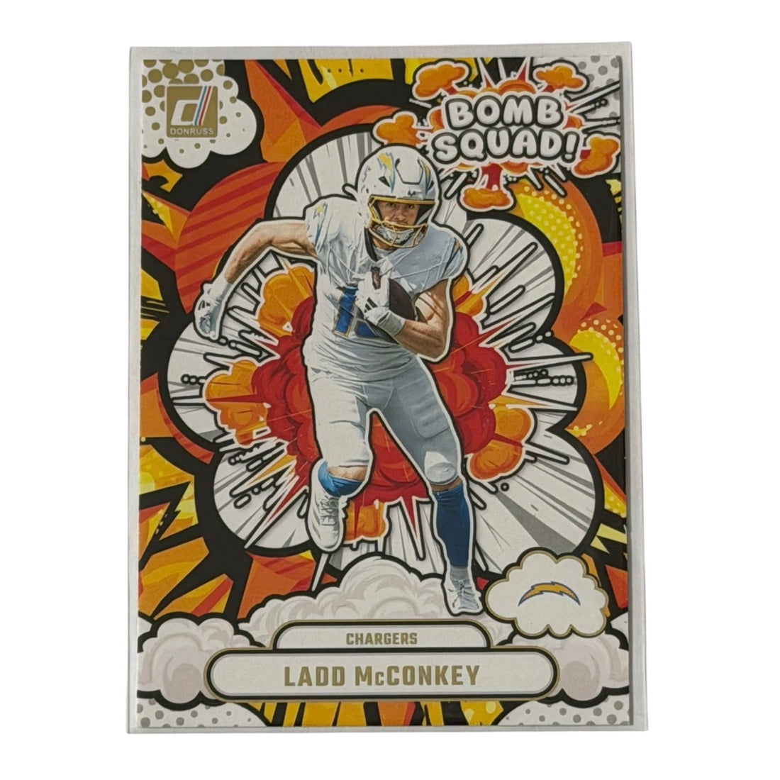 Ladd McConkey Donruss Ladd McConkey 2025 Donruss Bomb Squad BS-LMY NFL Chargers Insert NM