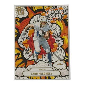 Ladd McConkey 2025 Donruss Bomb Squad BS-LMY NFL Chargers Insert NM