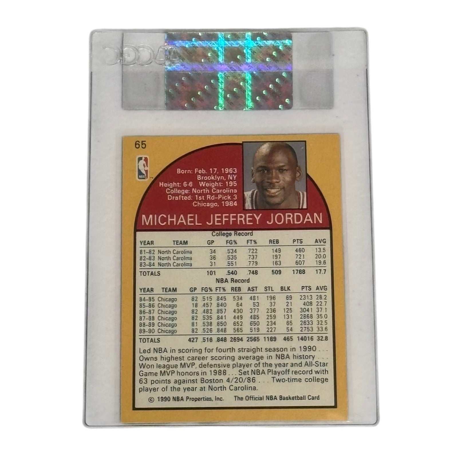 1990-91 Hoops Michael Jordan basketball card #65 CGC authenticated Chicago Bulls vintage collectible