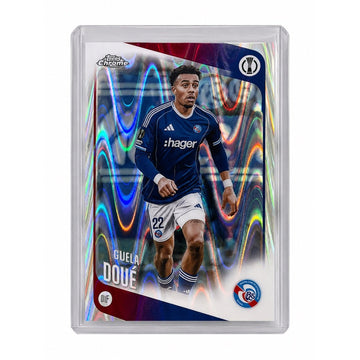 Guela Doue Topps Chrome Wave Refractor RC Strasbourg UEFA Conference League