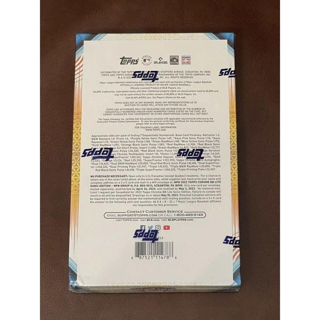 2022 Topps Chrome Baseball factory sealed hobby lite box with 4 exclusive cards