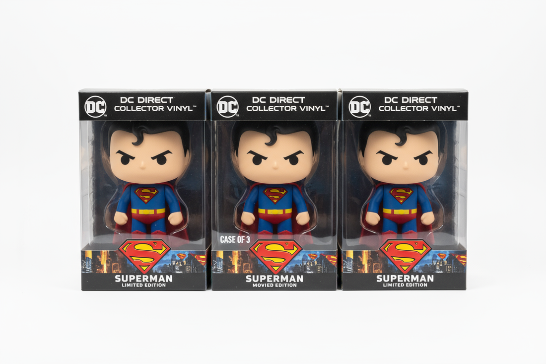 New-SEALED DC Direct Collector Vinyl Wave 3 Superman Movie Limited Edition 4.5" (Case of 3)