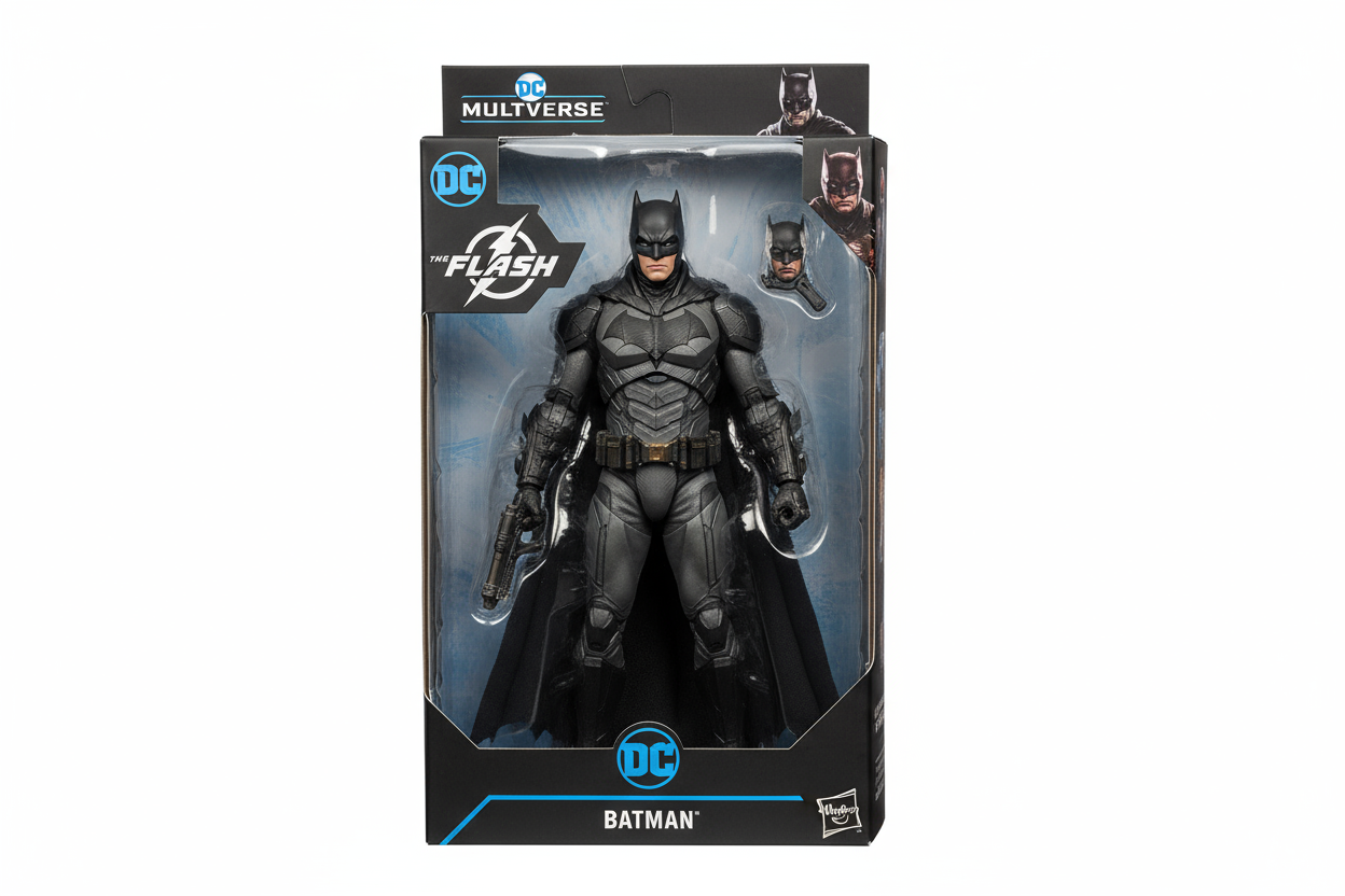 New-SEALED DC Multiverse The Flash Batman Costume (The Flash Movie) 7"