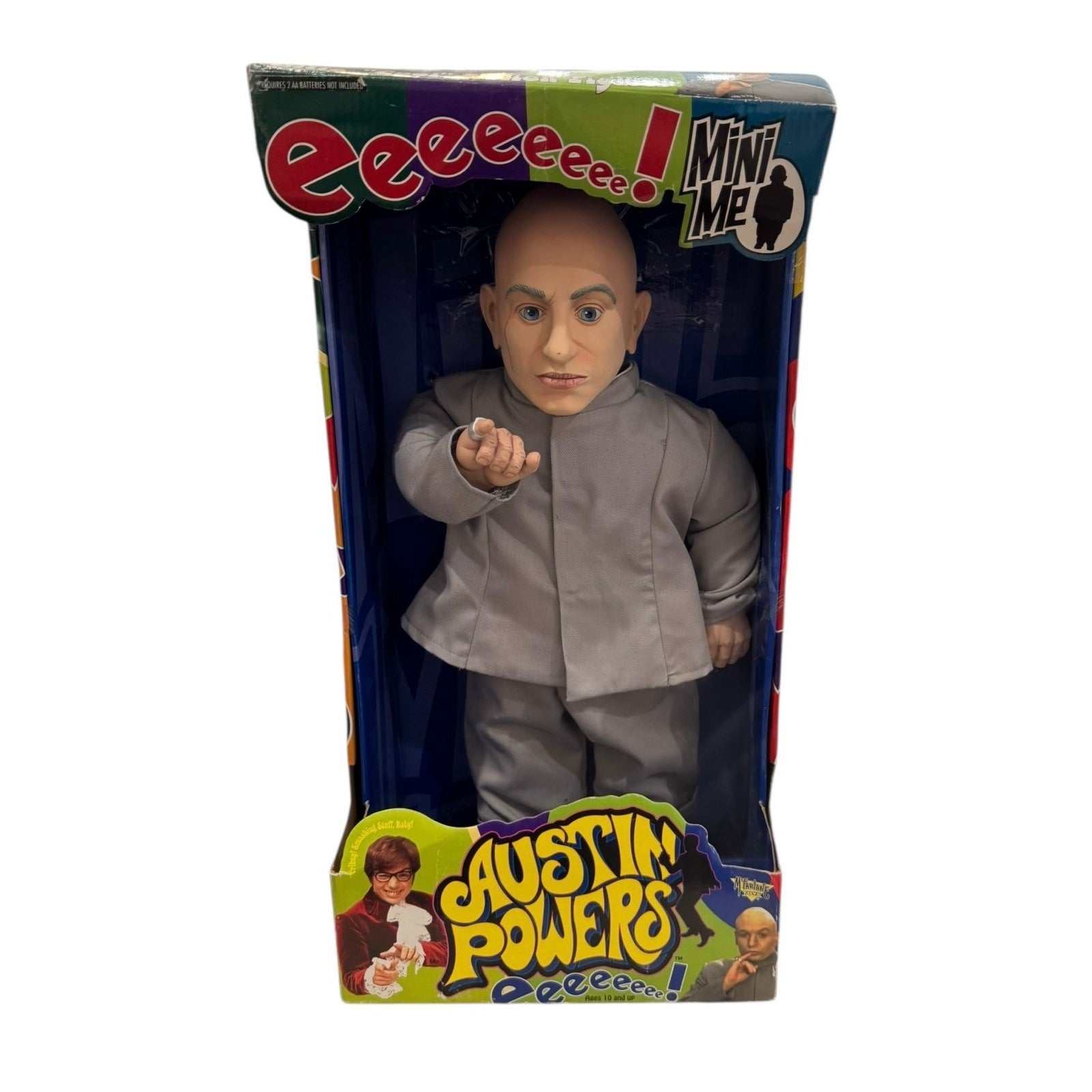 Vintage 1999 Austin Powers Mini Me 18 inch talking figure in original packaging by McFarlane Toys