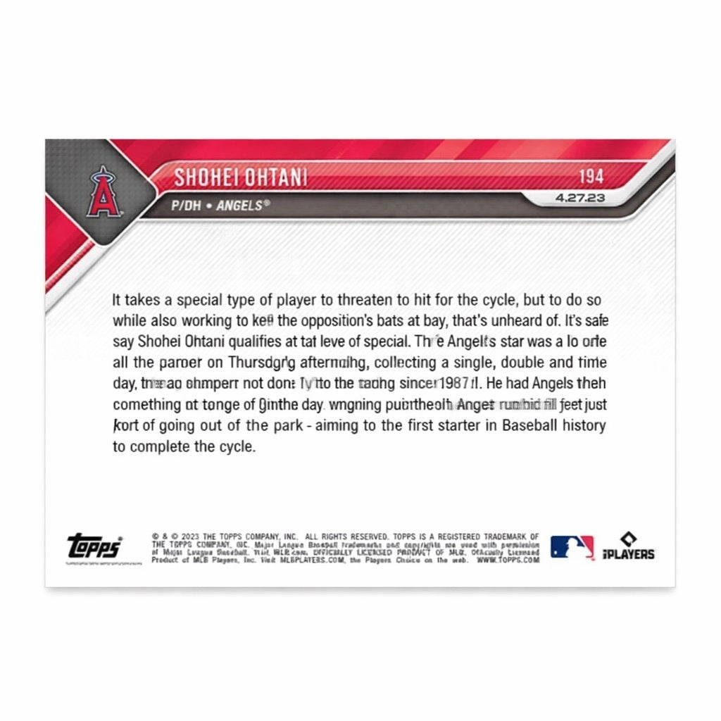 ONLY 2660 Shohei Ohtani 2023 Topps NOW #427 Star Performance MLB Angels/Dodgers