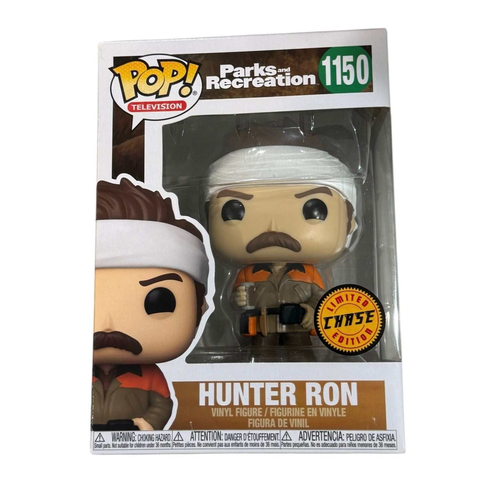 Funko Pop Television Hunter Ron #1150 Parks and Recreation Limited Chase Edition vinyl figure sealed in box