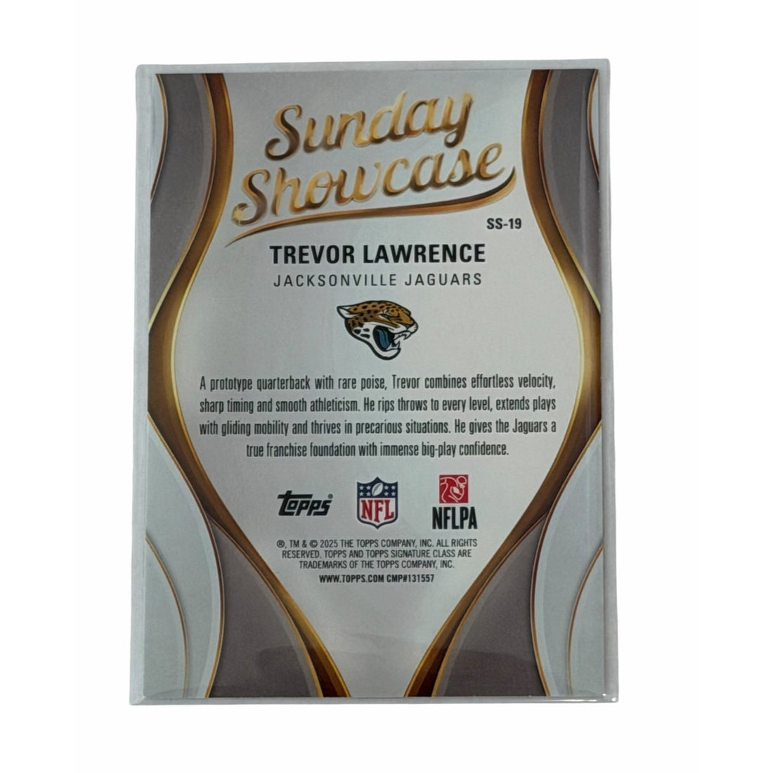 Trevor Lawrence 2025 NFL Jacksonville Jaguars Trevor Lawrence 2025 NFL Jacksonville Jaguars Sunday Showcase Insert SS-19