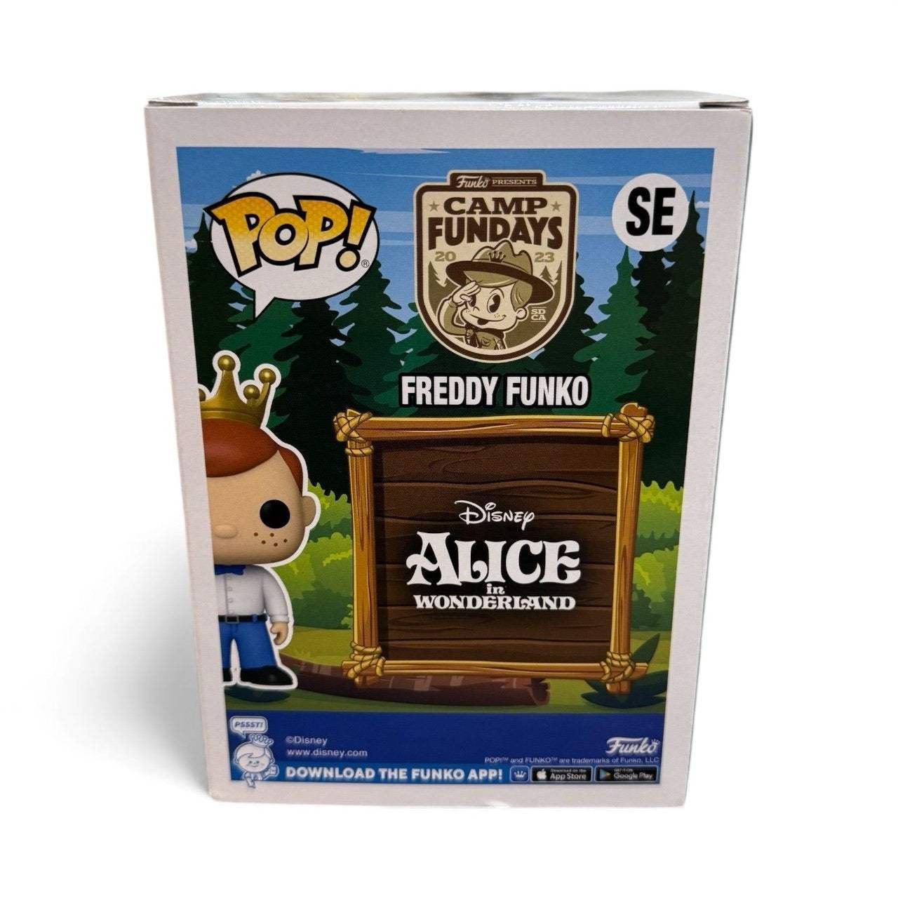 Freddy Funko as Mad Hatter Camp Fundays 2023 limited edition collectible box front