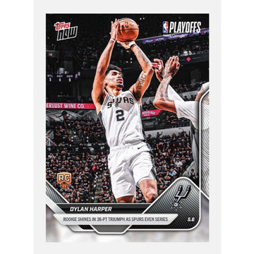 3394 Printed NM Dylan Harper RC 2025-26 Topps NOW #297 NBA Playoffs Spurs Rookie