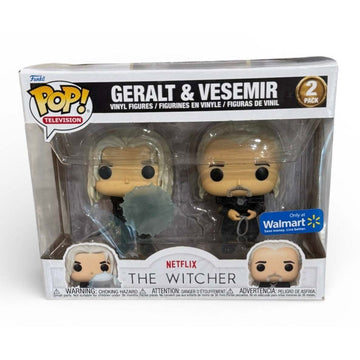 Funko Pop Walmart exclusive 2 pack featuring Geralt and Vesemir from The Witcher vinyl figures