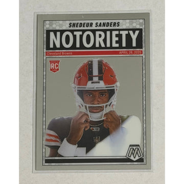 Shedeur Sanders RC 2025 Panini Mosaic Notoriety #13 Cleveland Browns Rookie NFL