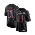 Drake Maye New England Patriots authentic black Super Bowl jersey #10 size L