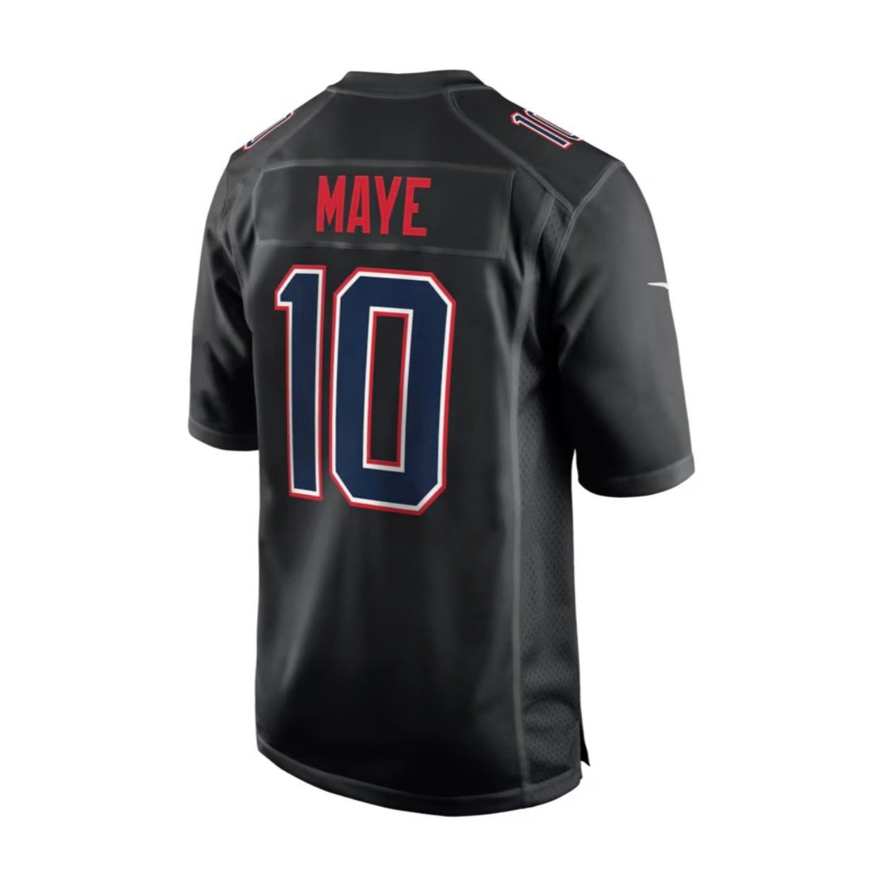 Drake Maye New England Patriots authentic black Super Bowl jersey #10 size L