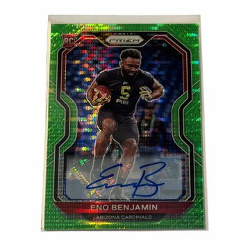 Eno Benjamin RC Auto Green Prizm 2020 Panini Prizm Cardinals Futbol Card #324