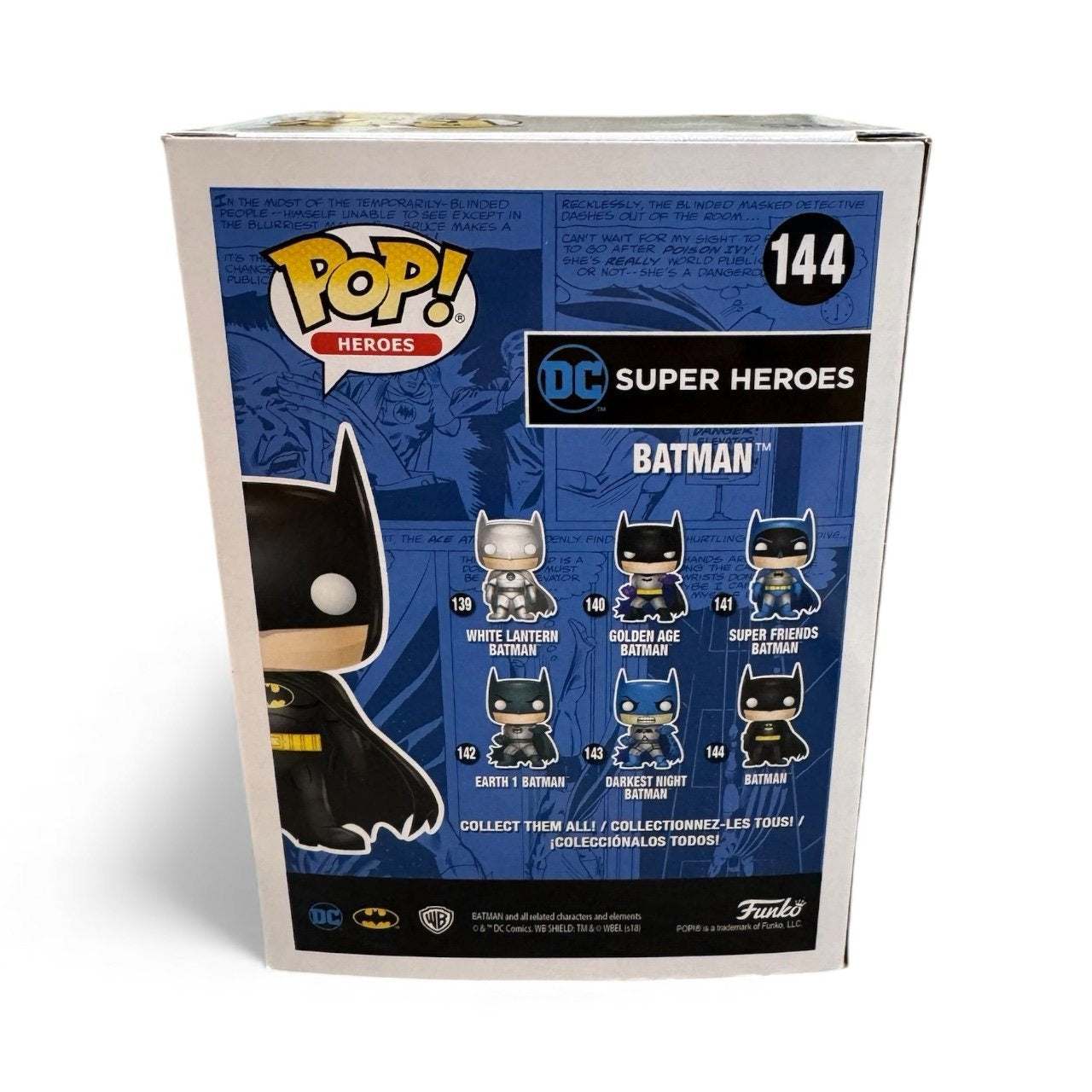 LIMITED EDITION Batman Red Chrome Funko POP Heroes #144 in original box