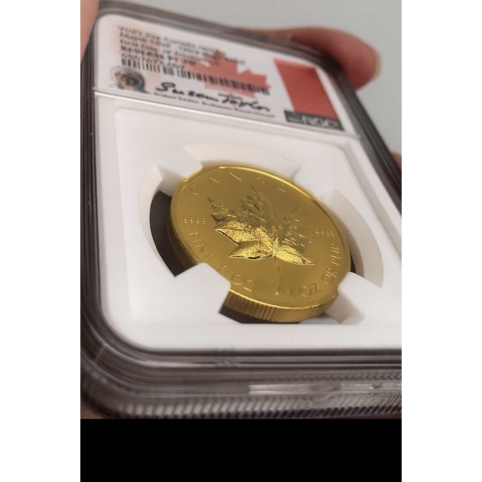 Rare 2022 Ultra High Relief Gold Maple Leaf coin certified NGC PF70 Ultra Cameo