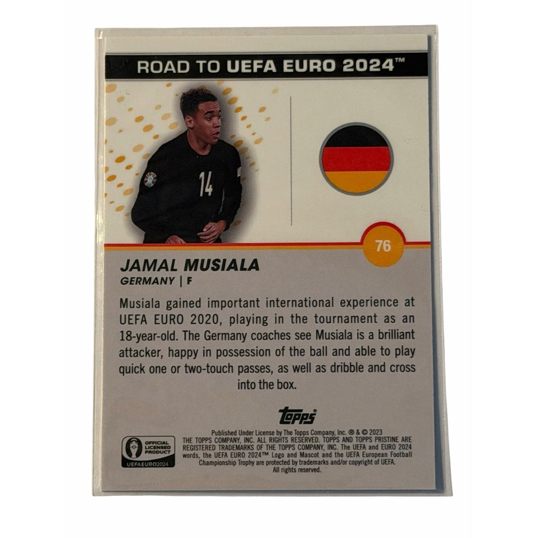 Jamal Musiala 2021-22 Stadium Club Chrome Refractor #42 Bayern Munich Futbol
