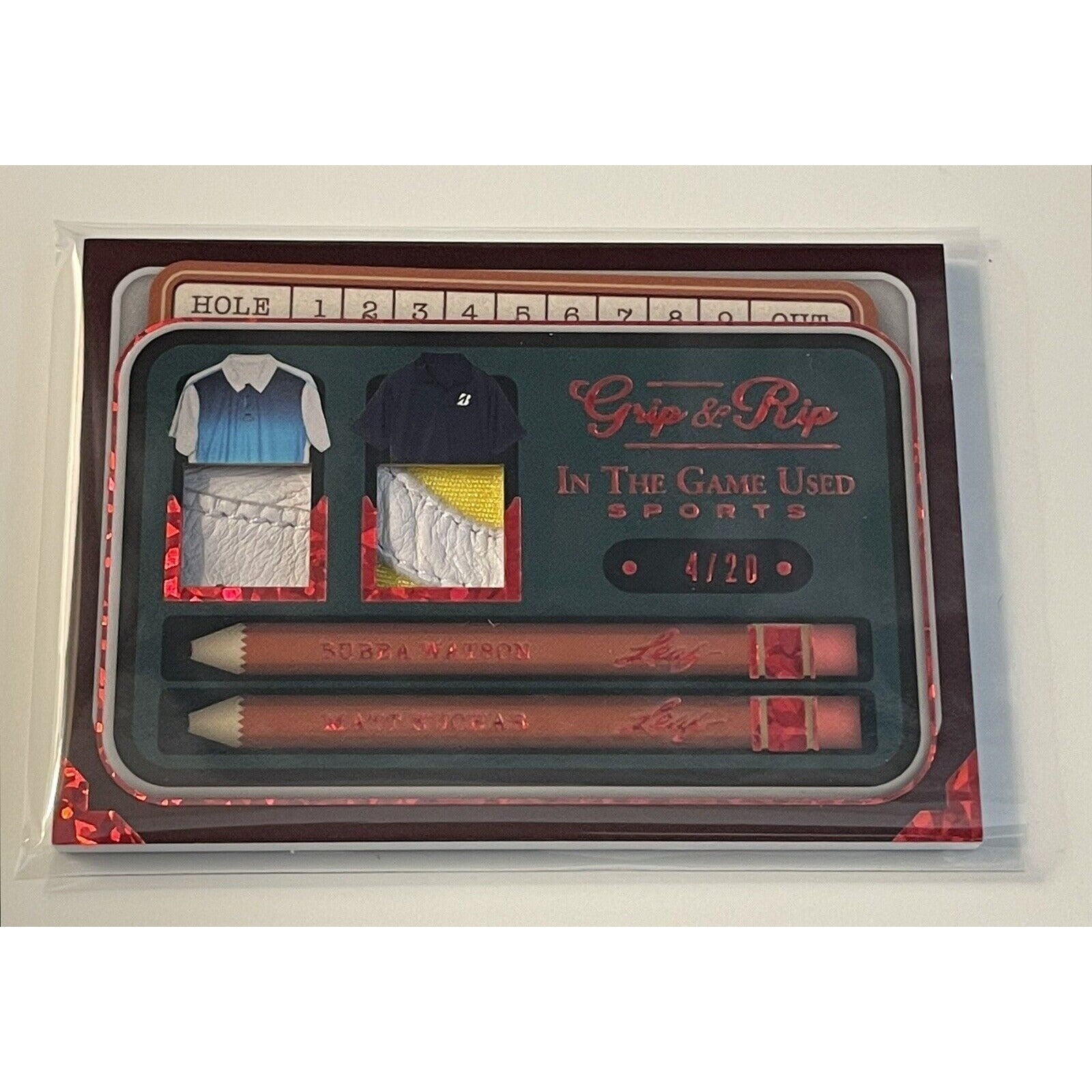 Bubba Watson Matt Kuchar* - 2022 Leaf In The Game Used ITG GRIP & RIP Glove 4/20