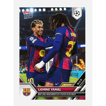 Lamine Yamal 3773 PR 2025-26 Topps NOW UCL #65 Soccer FC Barcelona NM