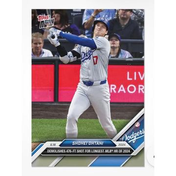 ONLY 4996 Printed Shohei Ohtani 2024 Topps NOW #316 MLB Dodgers 476 Ft HR