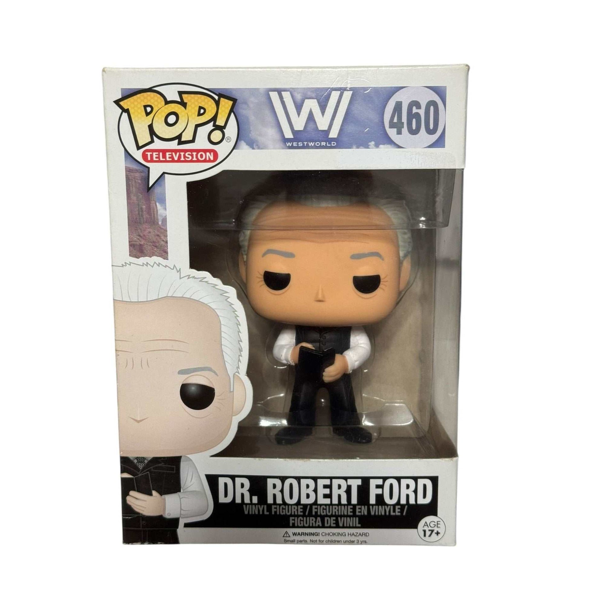 Pop Vinyl Dr. Robert Ford figure 460 Westworld Funko collectible in original box with minor wear
