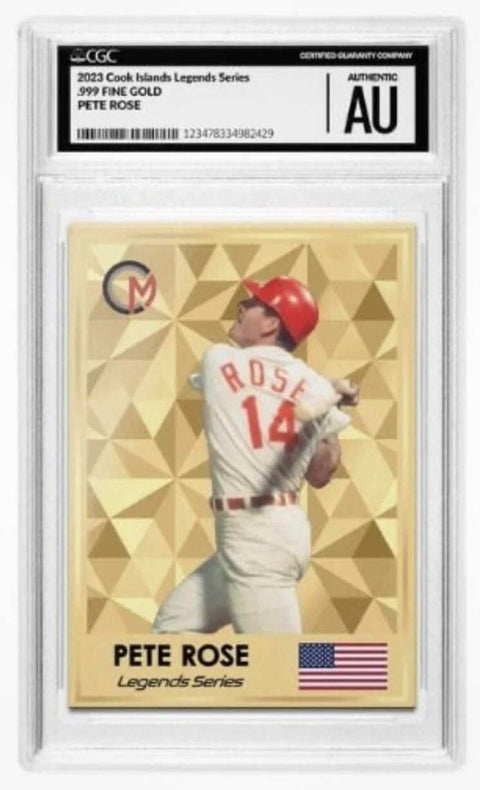 2023 Celebrity Mint Pete Rose Cook Islands 0.5g .999 Gold CGC Authentic AU
