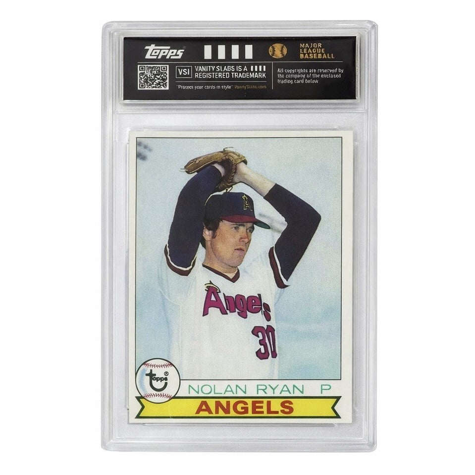 1979 Topps Nolan Ryan #115 vintage MLB Angels Hall of Fame pitcher card in protective case