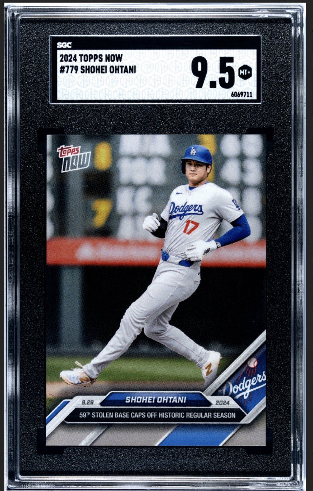 Shohei Ohtani 2024 Topps NOW  #779  LA Dodgers Gem Mint 59th Stolen Base SGC 9.5