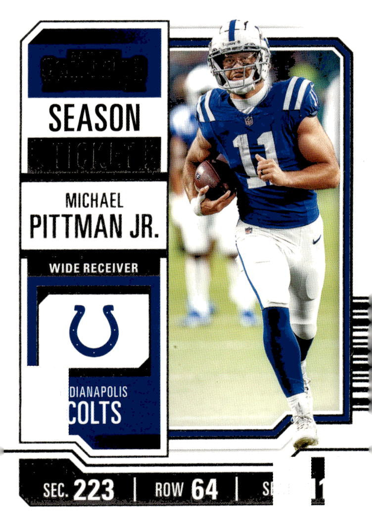 2023 Panini Contenders #44 Michael Pittman Jr. Game Ticket Red NFL Colts