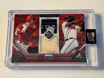 8/10 SEALED! DUAL Game-Used Base/Bat Relic Ohtani/Acuna 2023 MLB Topps Now OS18