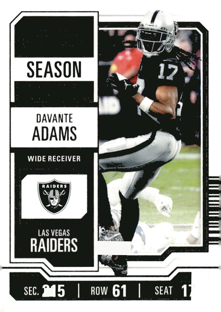 2023 Panini Contenders #53 - Davante Adams Season Ticket Retail - NFL LV Raiders