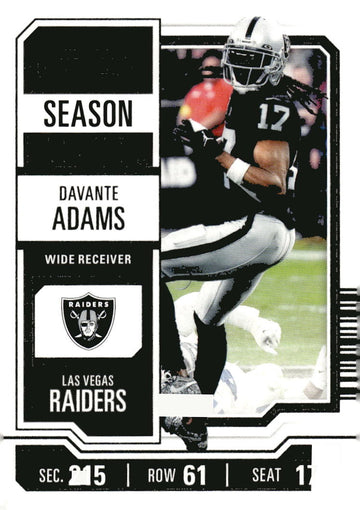 2023 Panini Contenders #53 - Davante Adams Season Ticket Retail - NFL LV Raiders